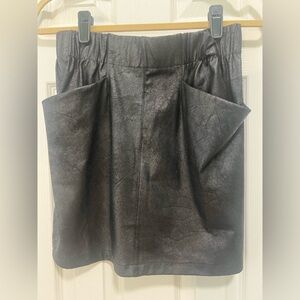 David Lerner Shimmering Black A-Line Skirt